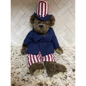 Ty Attic Treasures Uncle Samuel Patriotic Bear Plush 14" 1993 July 4th
